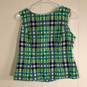 Jessica Howard Vintage Petite Button up the Back Sleeveless Top 6P